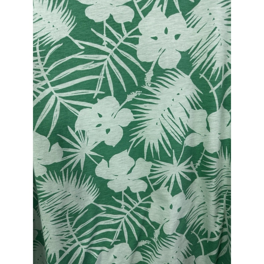Fresh Produce Tropical Tank Top Womens 2X Green Hawaiian Floral Resort Beachy - Picture 4 of 6